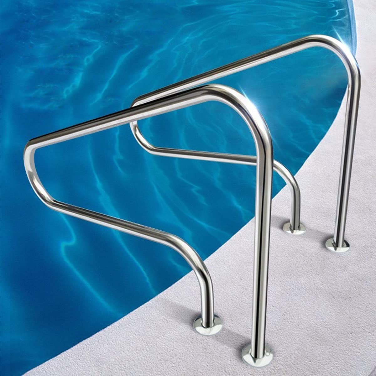 Barandilla De Piscina De Acero Inoxidable 304, Pasamanos De Piscina De Seguro Y Antideslizante, 250kg Capacidad De Carga, Fácil Montaje, 125x80cm (Size : 1 PCS)
