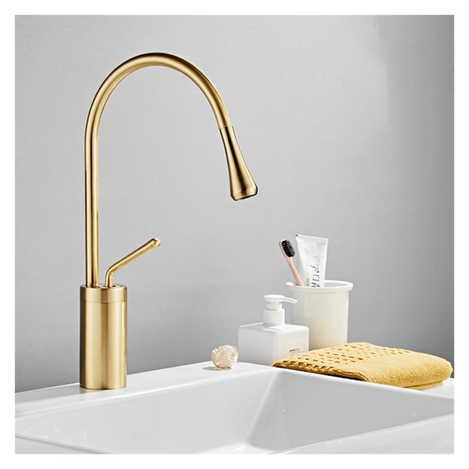 ZYCHSJXA Pull Out Sprayer Countertop Mount Matte Black Mixer Faucet 360 Degree Swivel Kitchen Sink Hot and Cold Water Faucet(White)