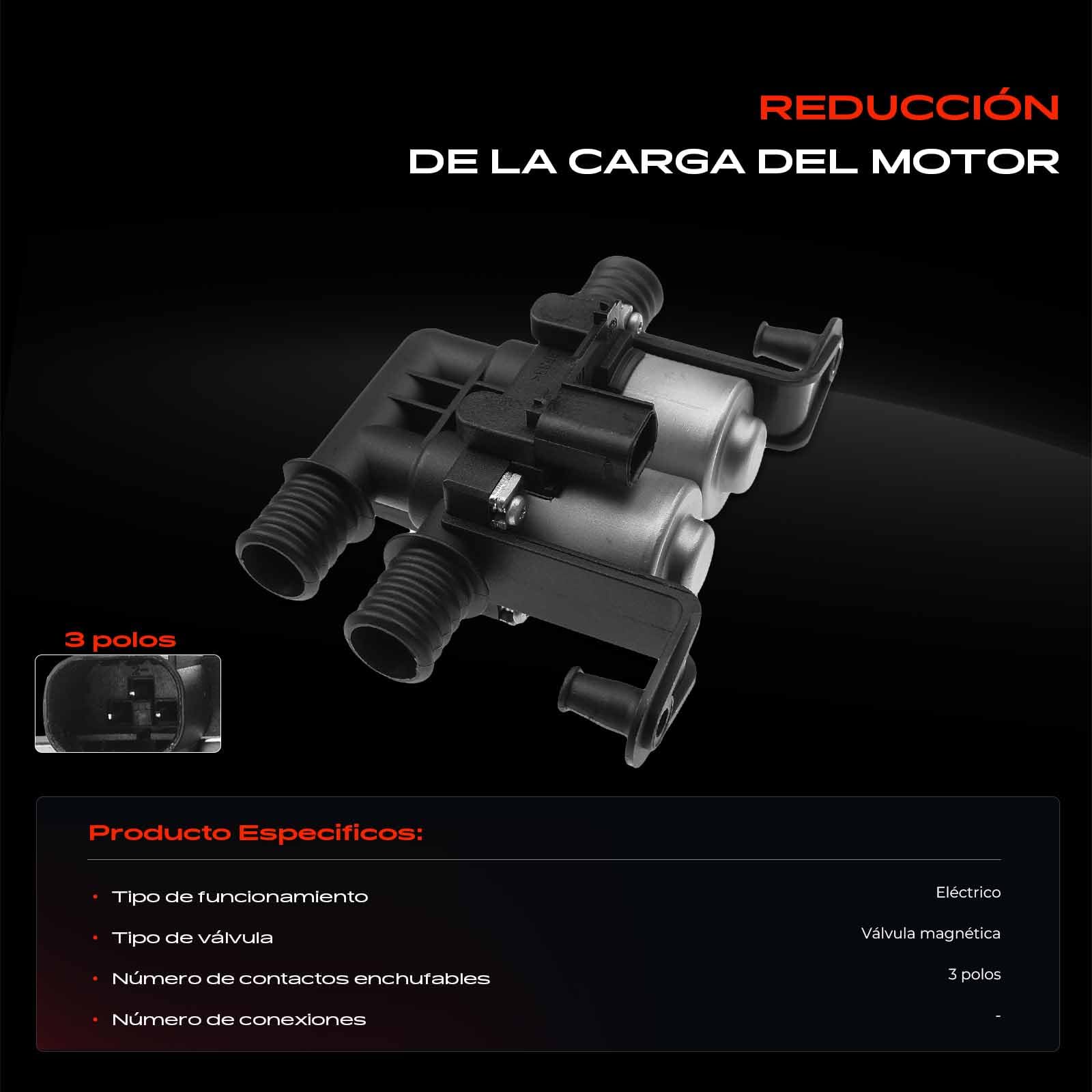 Frankberg Válvula reguladora de refrigerante Válvula de calefacción Compatible con X5 E70 3.0L X6 E71 E72 3.0L X6 F16 F86 3.0L X5 E70 4.8L X5 F15 F85 2.0L Replace# 64116910544