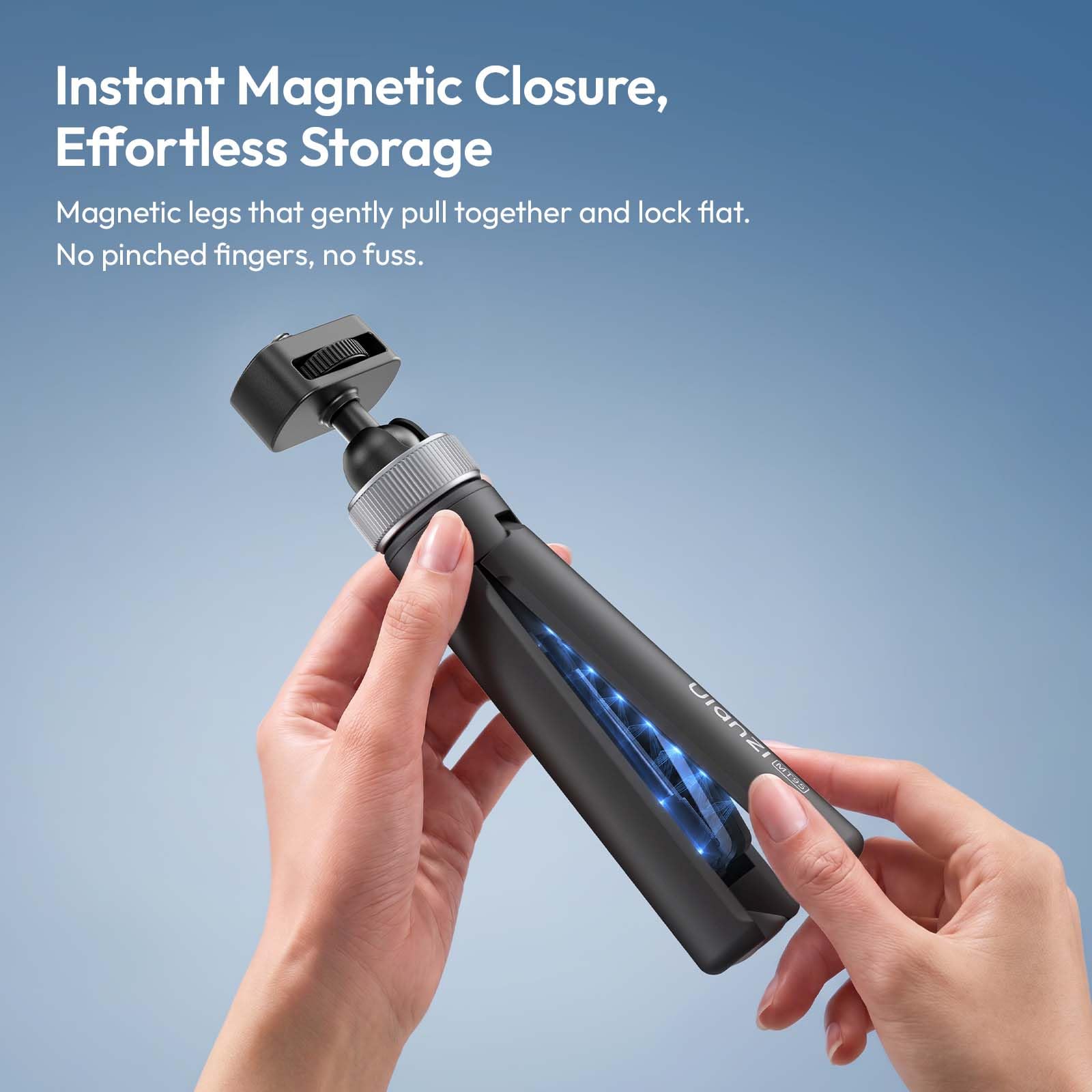 ULANZI MT95 Mini Stativ für DJI Osmo Pocket 3 4 and Other 1/4" Schraube Cameras | 3-in-1 Selfie-Stick, Stativ, ausziehbarer Verlängerungspol, leichtes Taschengrip für Action-Cams