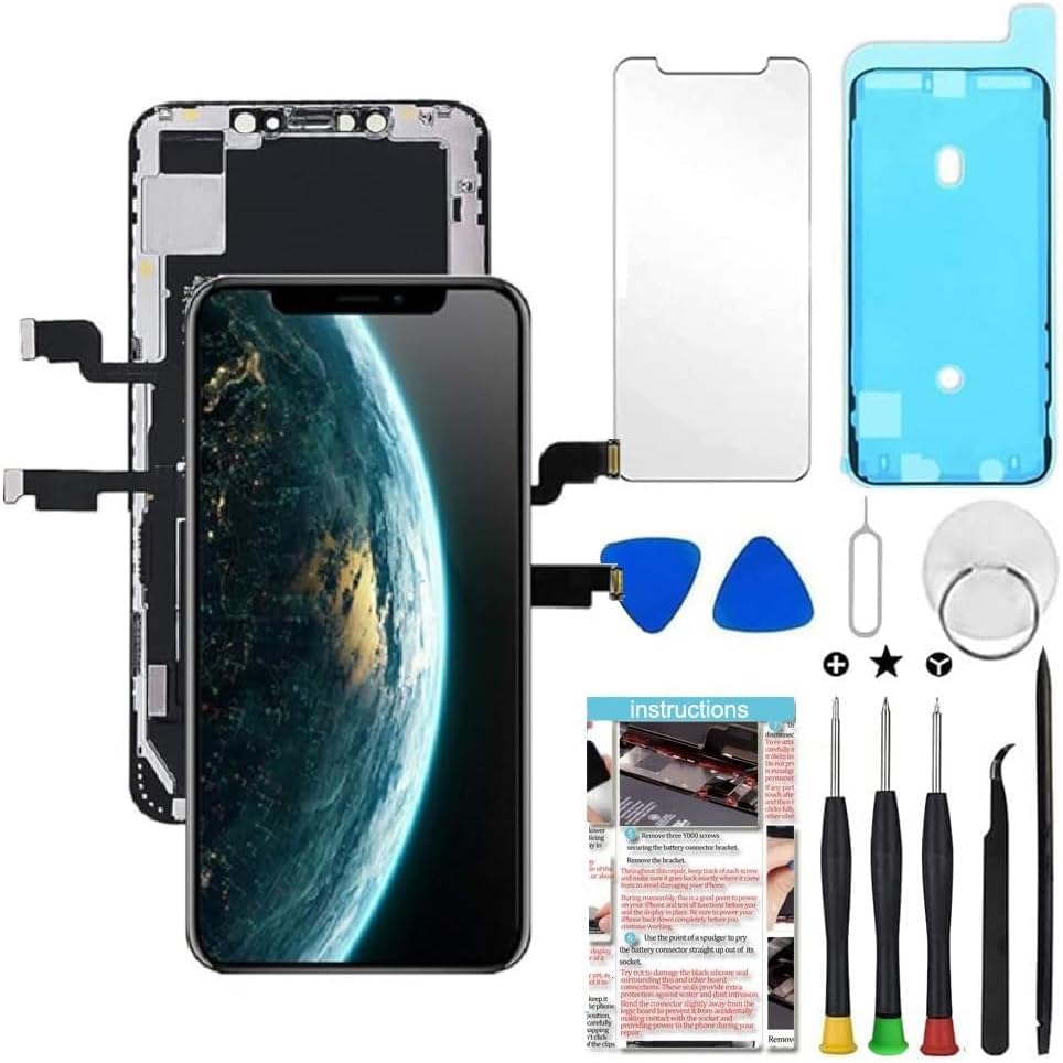 Brinonac IPhone 11 Pro Screen Replacement Kit - 5.8" LCD Display With 3D Touch, Frame, Tools, Adhesive & Tempered Glass