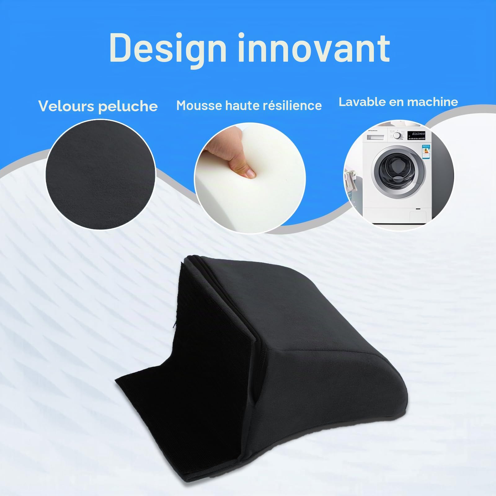 Support Latéral pour Fauteuil Roulant | Coussin de Soutien Latéral pour Fauteuil Roulant | Coussin de Soutien Universel pour Fauteuil Roulant (Noir)