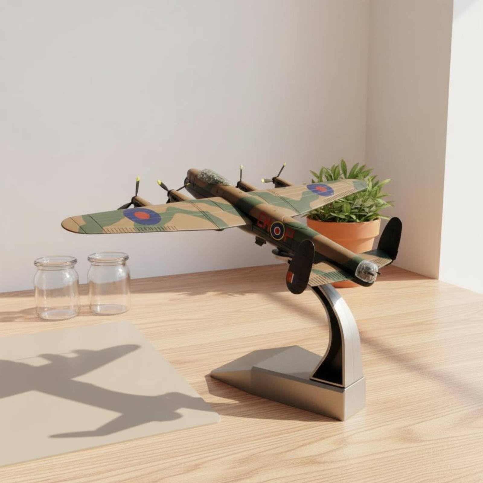 Modelo de Bombardero Bombardero Histórico Aleación Maqueta Histórico Muy Detallado Metal Fundido para Coleccionistas, Exposición