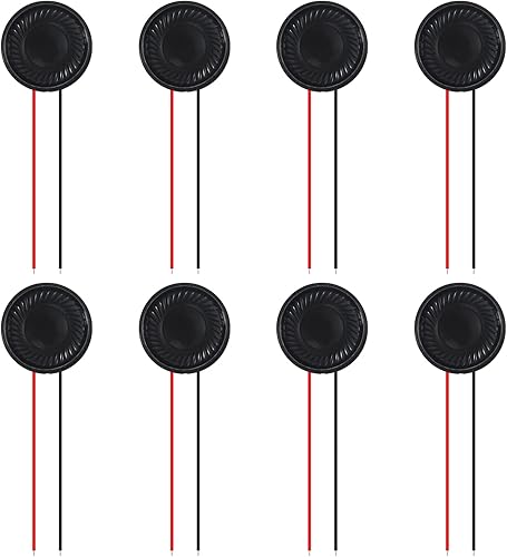 8 altavoces de 8 ohmios 2W 8ohm redondo 1.102 in altavoces fuertes compatibles con altavoz pequeño audio MP3 reproductor MP4 altavoz