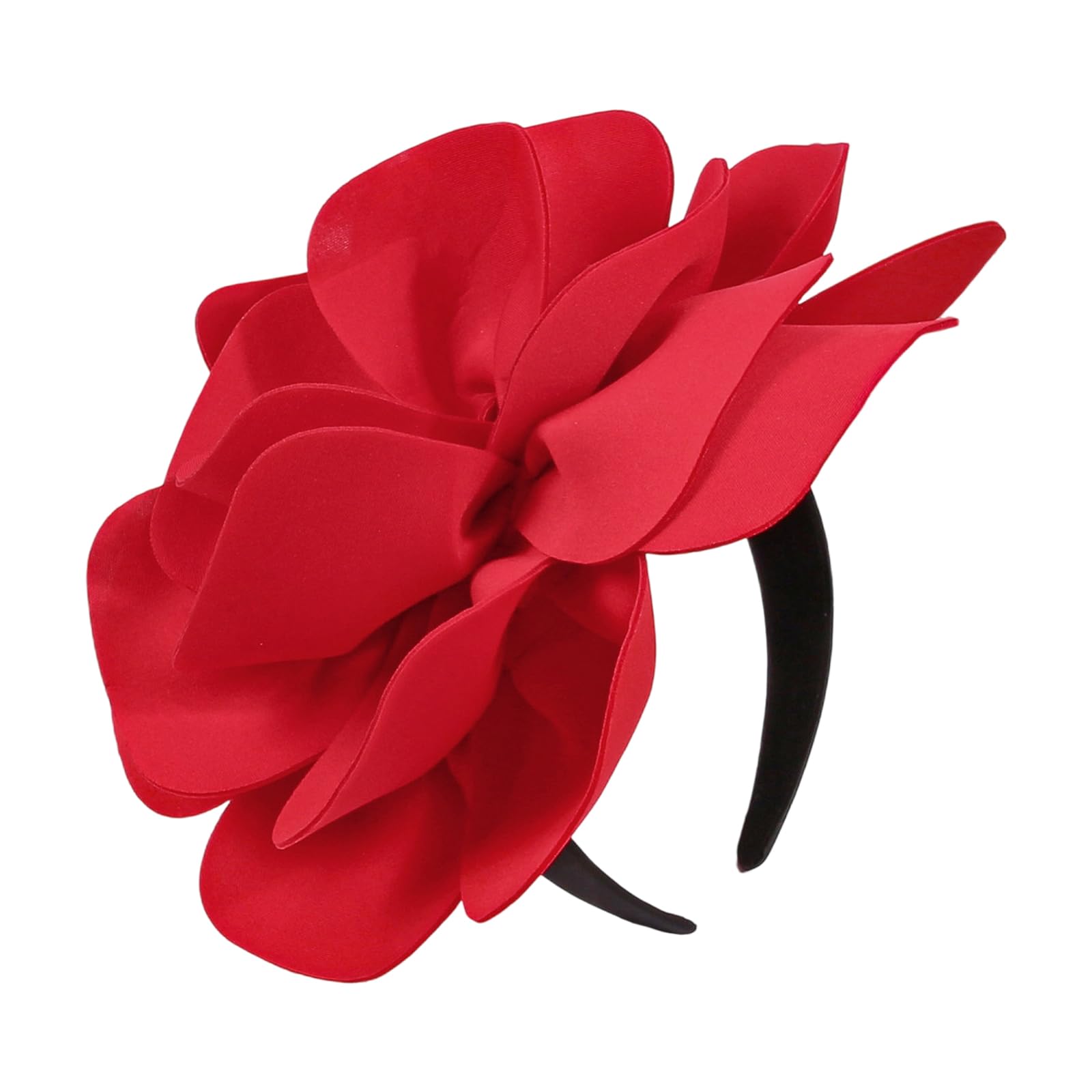 MICFENY Soft Cloth Floral Headpiece Women's Comfortable Hairband for Stage Shows Theatrical Event Bold Hair Ornament