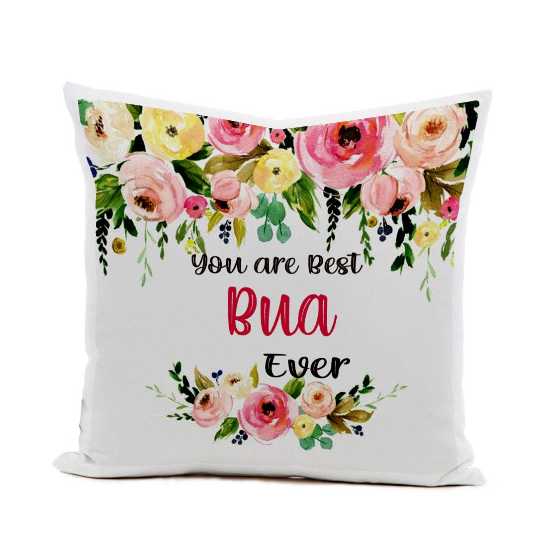 KhakeeKhakee You are Best Bua Theme Cushion Cover 12x12 inch with Filler -Gift for Bua -Birthday-Anniversary