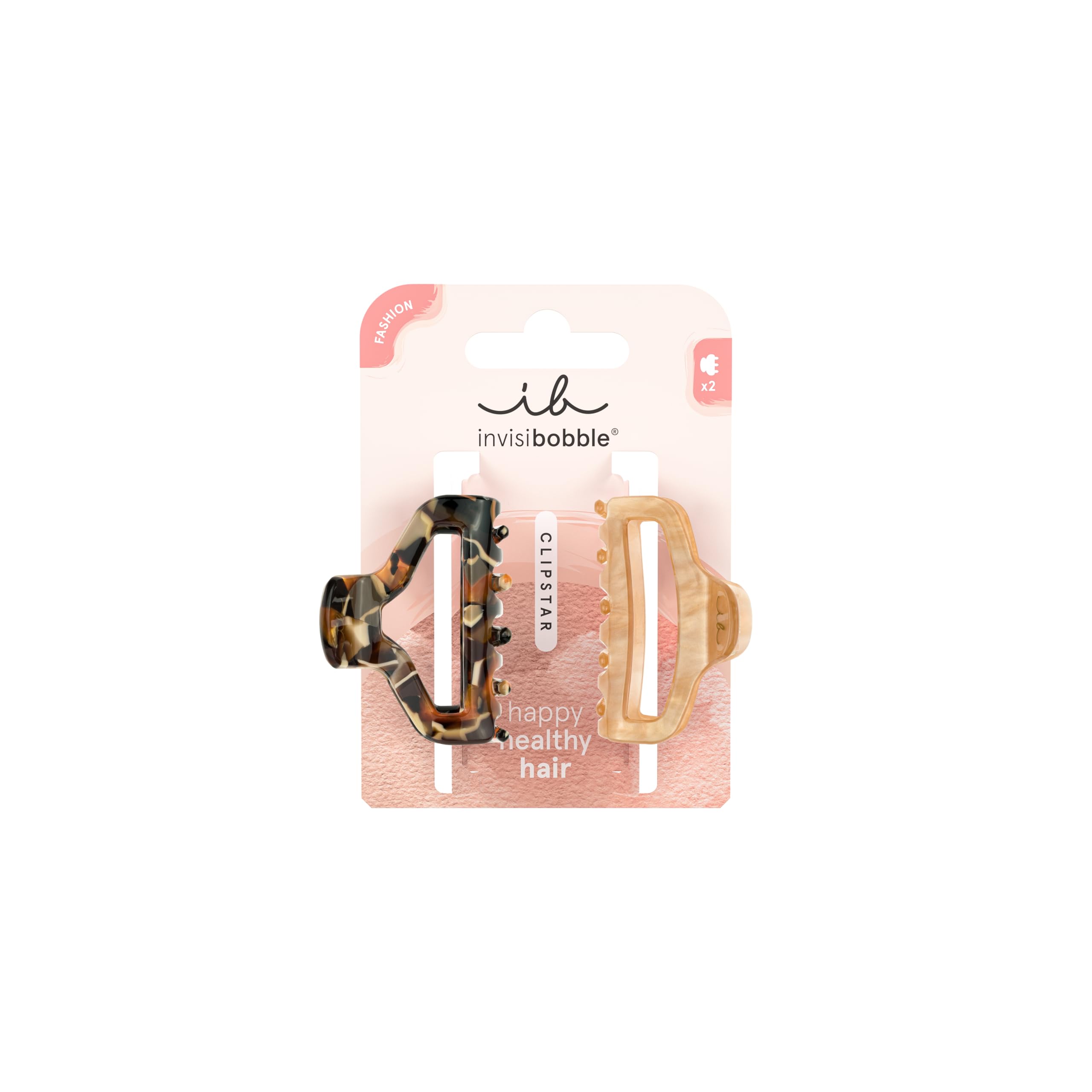 invisibobble Haarclip-Set | Golden Roar, 2 mittelgroße Haarklammern