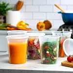 [32 oz - 24 Ensembles] 950ML Conteneurs de stockage de denrées alimentaires en plastique Deli avec des lids hermétiques - Microwavable, congélateur & Lave-vaisselle sans danger