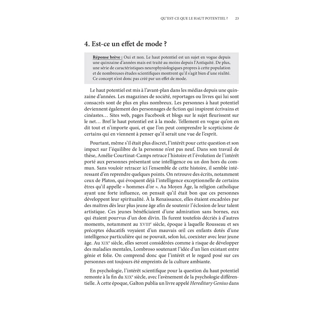 Le haut potentiel en questions
