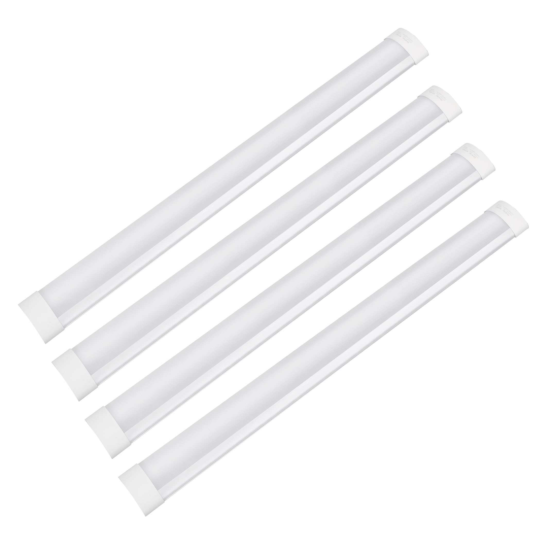T&K TO-KING 4-Pack 4FT LED Batten Light,PC Body,40W 4000LM 6500K, Low Profile Wall/Ceiling Surface Mounted Fitting for Shop/Office/Garage/Warehouse/Kitchen/Living Room — image 1