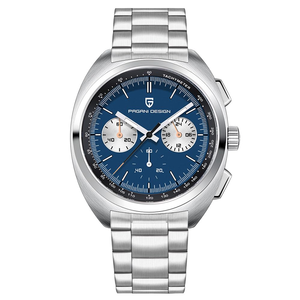 Pagani Design AR Saphir Quarz Chronograph Vintage Zifferblatt Uhr Leder Herrenuhren Neue Schildkröte zurück Chronograph 1782 Herren Quarzuhr VK63 Uhrwerk