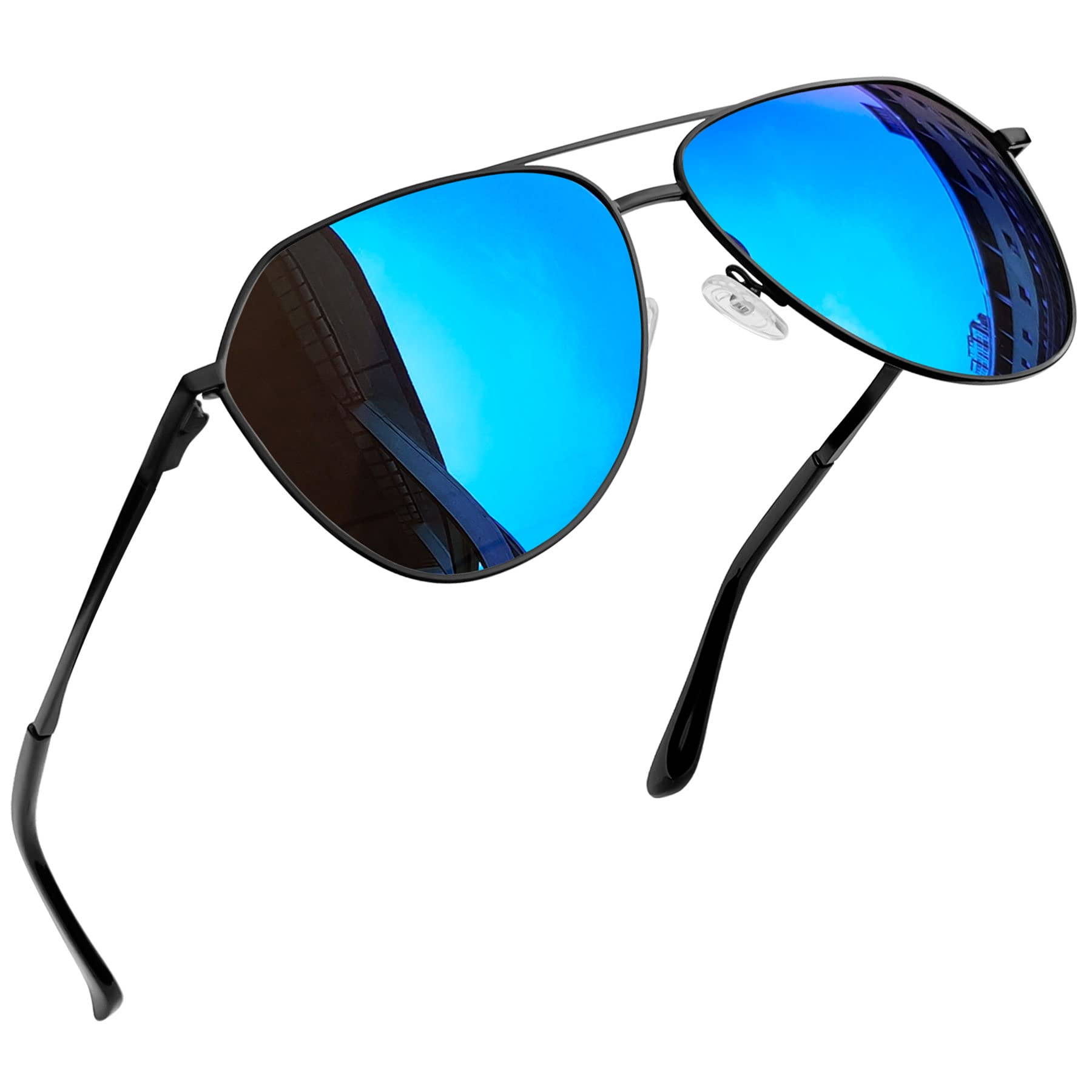 Joopin Gafas de Sol Hombre y Mujer Polarizadas de Metal Grandes Tipo Militar Clásico para Conducir Viajar Montaña Ciclismo Deporte Protección UV400