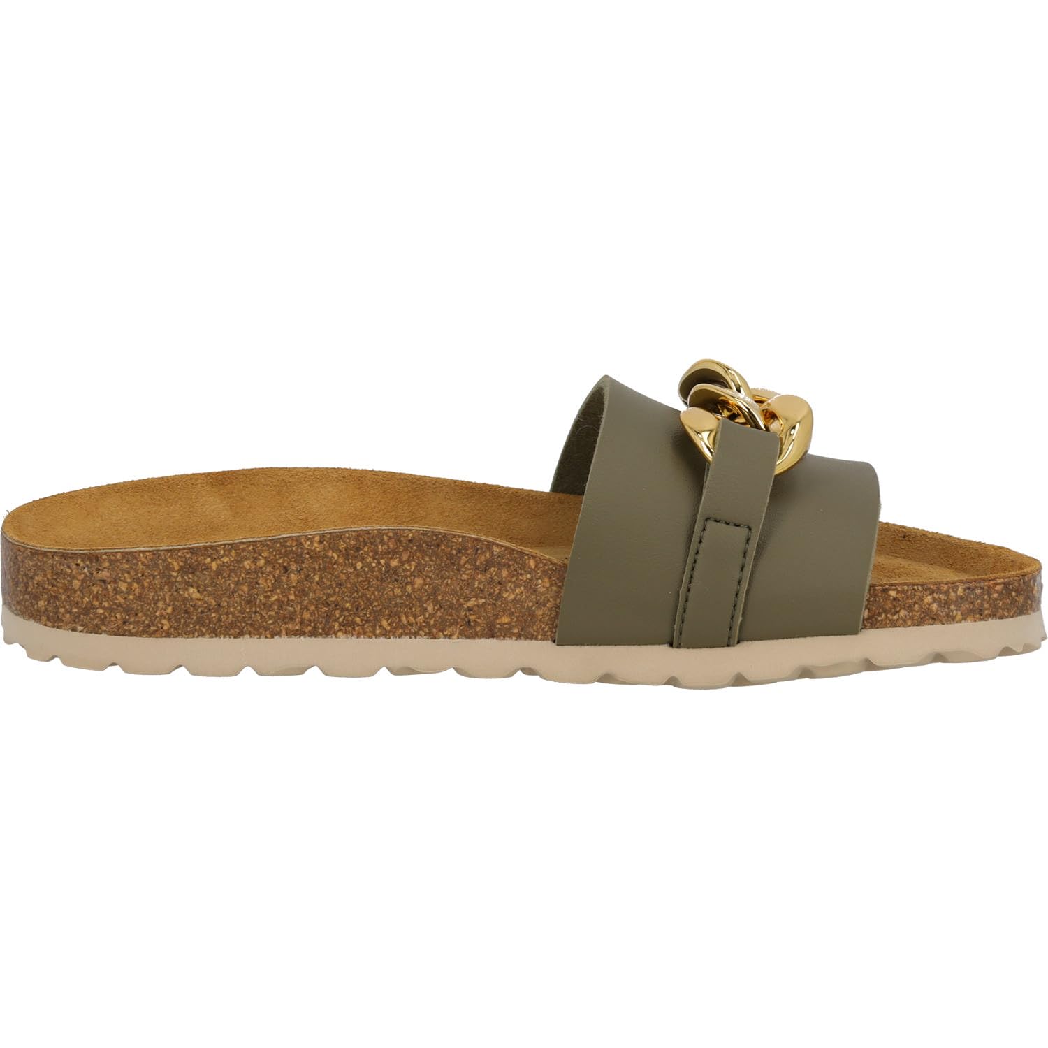 Palado Pantoletten Damen Gozo - bequeme Sandalen Made in Spain - Hausschuhe mit dämpfendem Kork-Fußbett - modische Sommerschuhe
