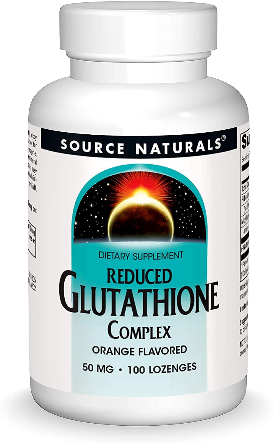 SOURCE NATURALS Sublingual Orange 50Mg Glutathione, 100 CT