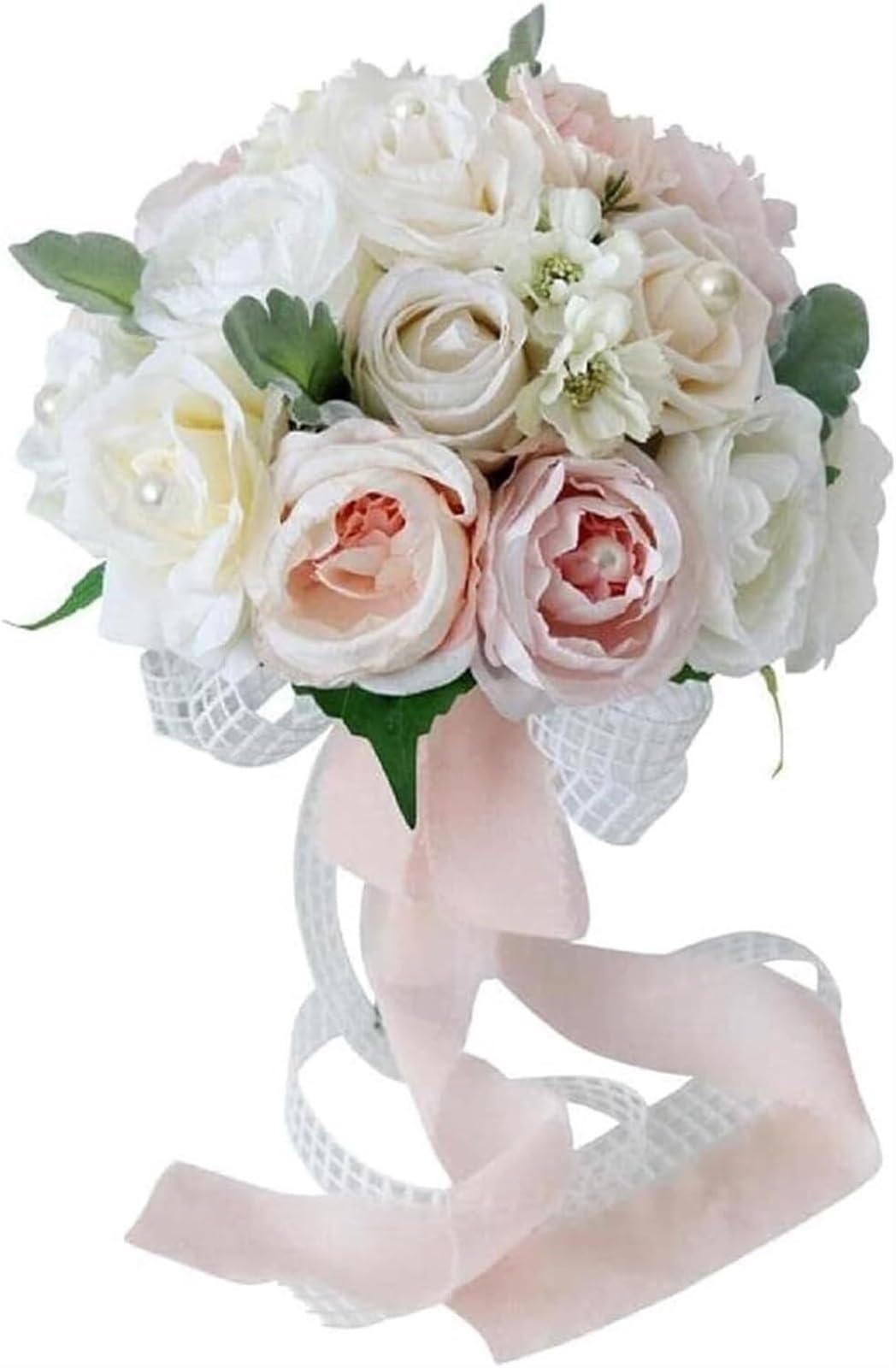 Hochzeitsstrauß for die Braut mit künstlichen Blumen, Champagner-Simulationsblumen, Dekorationszubehör for die Hochzeits- und Verlobungszeremonie, künstlicher Blumenstrauß aus Seide