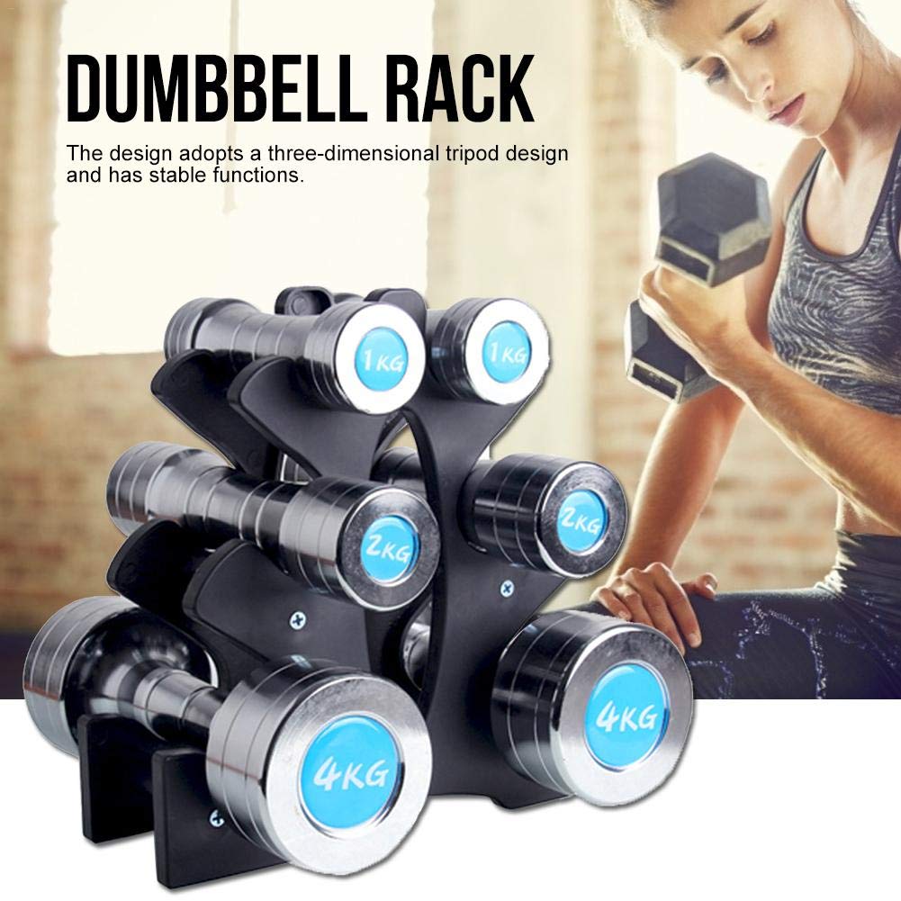 almacenamiento con mancuernas, soporte 3 niveles para torre peso mano varios niveles Soporte torre peso mano varios niveles para organización gimnasio
