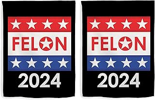 Conservative Dad Gifts Felon 2024 2 Pack Vertical House Flags