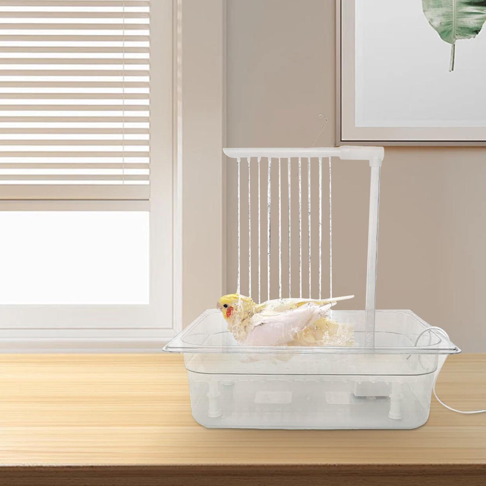 Vasca Da Bagno Per Pappagalli Appesa - 13.5x13.5x13.5cm, Plastica, Per Uccelli Domestici