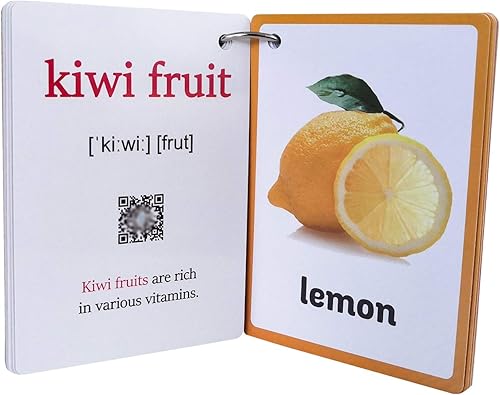 Miniatura 6 de 21 unidsset fruta niños regalos inglés tarjetas flash tarjeta de bolsillo educativo aprendizaje bebé juguetes para niños pre-jardín de infantes
