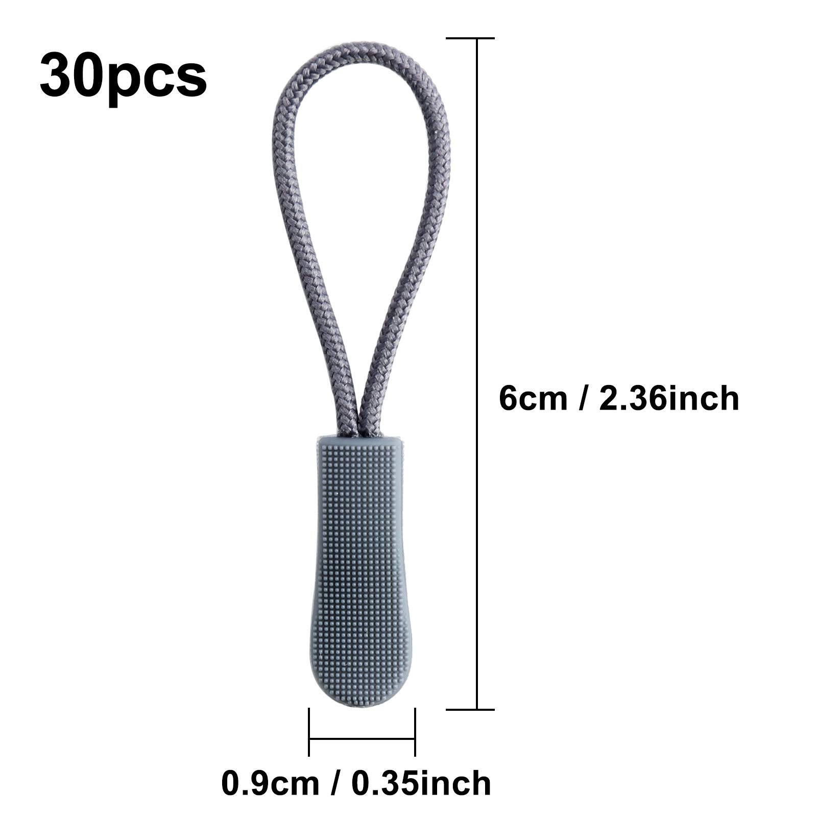 DONQL Fermeture Eclair Cordon, 30 Pièces Tirette Fermeture
