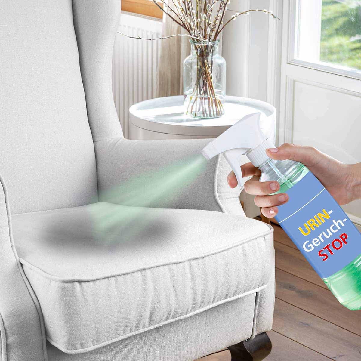 Maximex Urin-Geruch-Stopp Mensch, 500ml, 2er Set, hochwirksamer Geruchsentferner gegen Urin, neutralisiert Uringerüche, biologisch abbaubar, für Möbel, Matratzen, Kleidung etc., angenehmer Duft