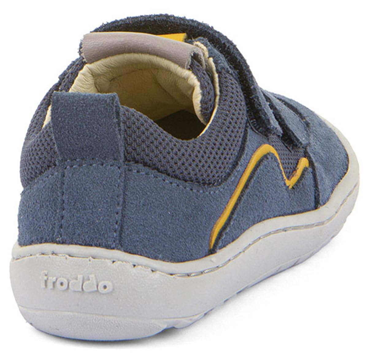 Froddo Sneakersy do chodzenia boso ze skóry + siateczkowe obszycie z podwójnym zapięciem na rzep * G3130271