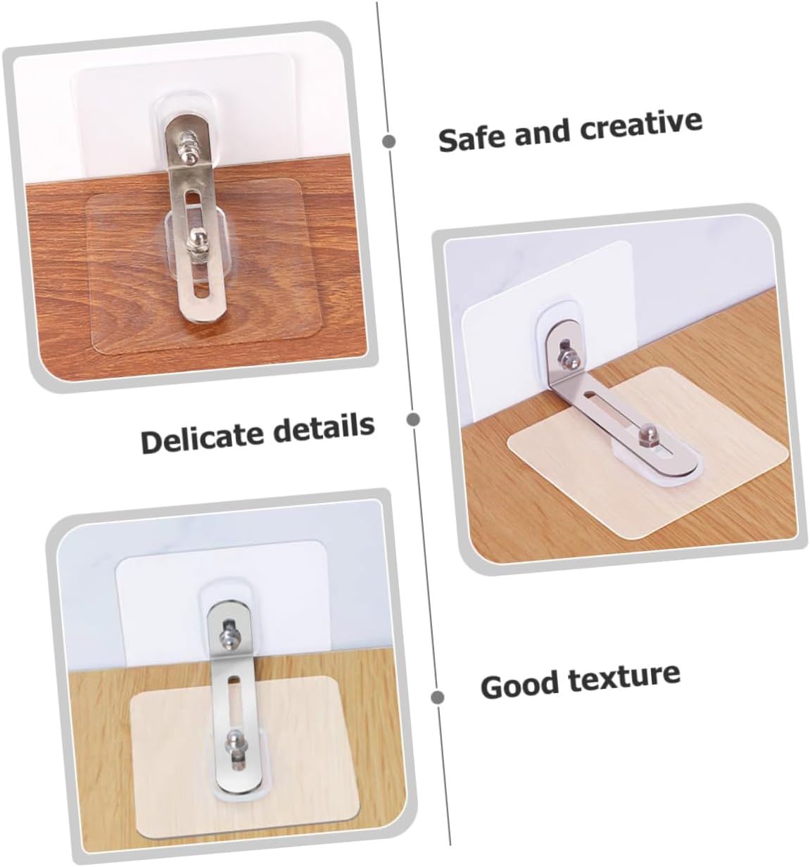 6pcs No Drill Adhesive Furniture Wall Anchors Tip Safety Straps for Proofing Secure Tv Furniture Easy Installation Safety