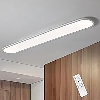 Vista 11 de Ganeed Lámpara de techo LED regulable de 39.4 pulgadas, lámparas de techo largas de alto brillo, 3000-6000 K seleccionables, moderna, ultrafina