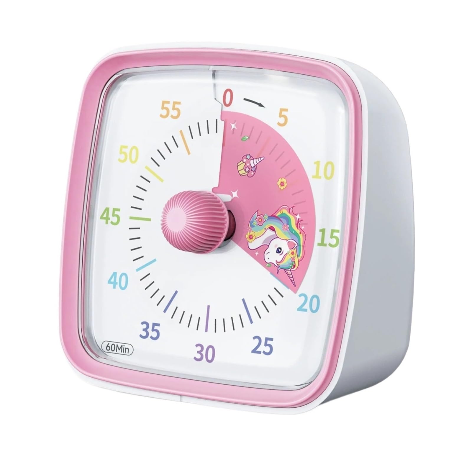 Timer With Night Light 60-Minute Countdown For Kids And Adults Silent Classroom For Home School Reliable Efficient(Pink)