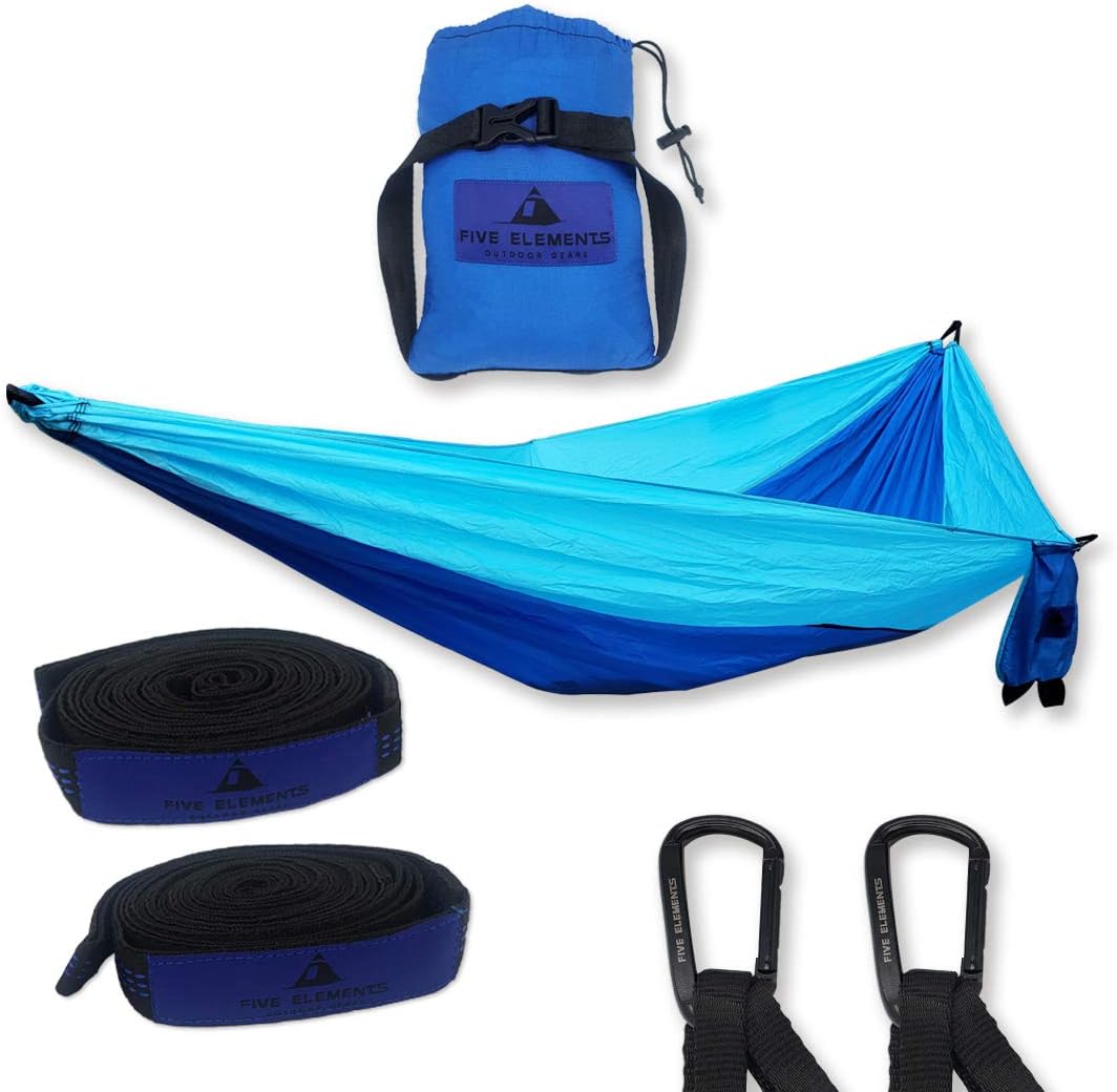 Camping Hammock Single and Double with Carabiner and Tree Straps