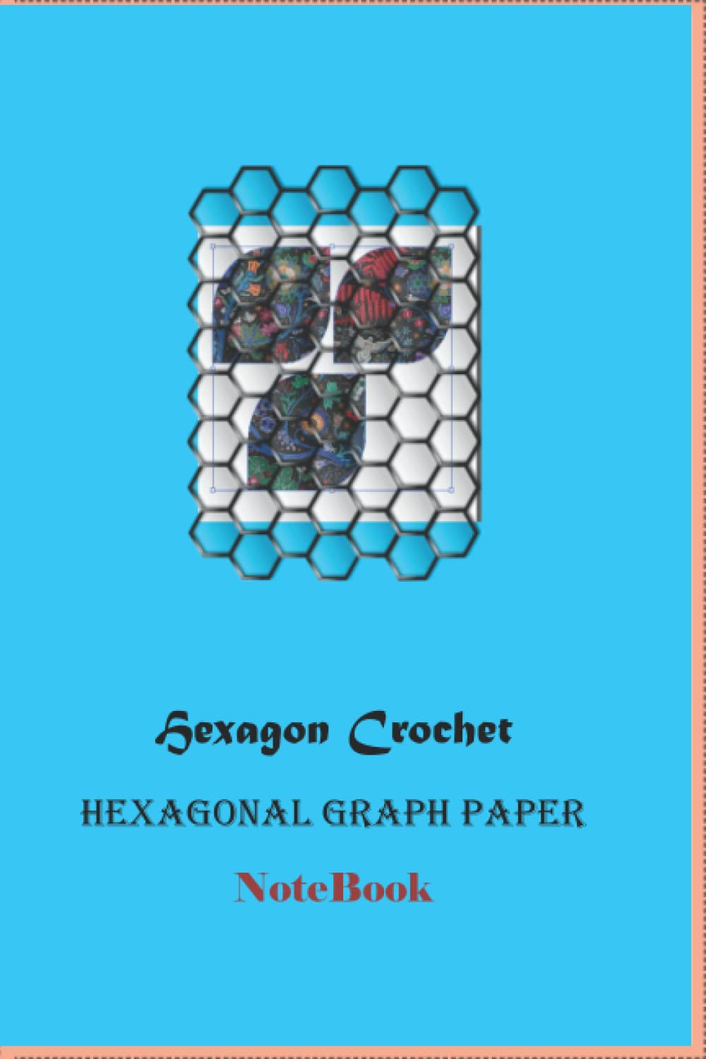 Cahier Hexagon Crochet pour dessiner vos modèles de tricot et broderie au salon ou en voyage