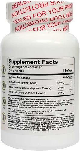 Miniatura 3 de NeuroProtek Paquete de 8 combinaciones de luteolina, quercetina y rutina en aceite de orujo de oliva (paquete de precio reducido)