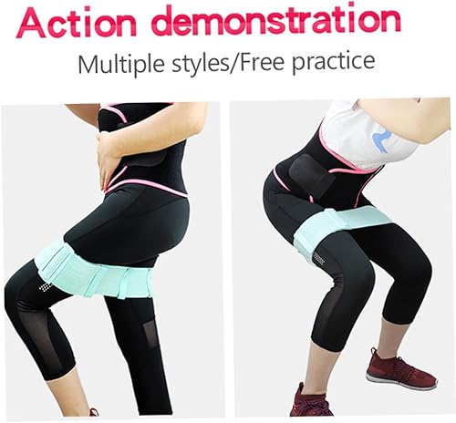 Miniatura 6 de GANAZONO Banda de ejercicio ajustable de resistencia media con lazo elástico grueso antideslizante para mujeres, entrenamiento de cadera y glúteos,