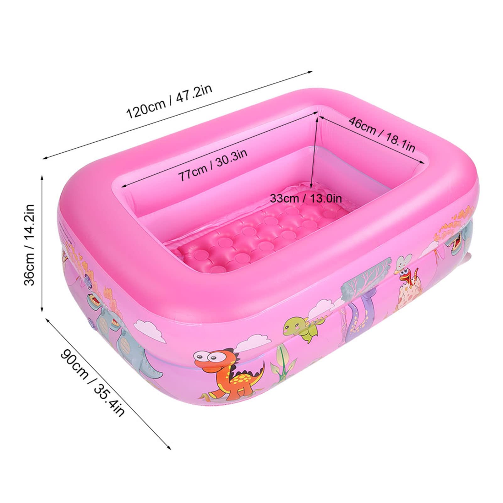 Piscina gonfiabile per bambini extra grandiosi di Holigie, materiale in PVC è resistente e adatto per le piscine per il tempo libero per adulti per incontri familiari e