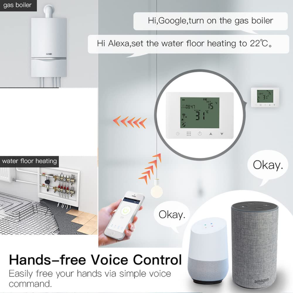 Termostato WiFi Intelligente Per Caldaia - Controllo Da App E Assistenti Vocali