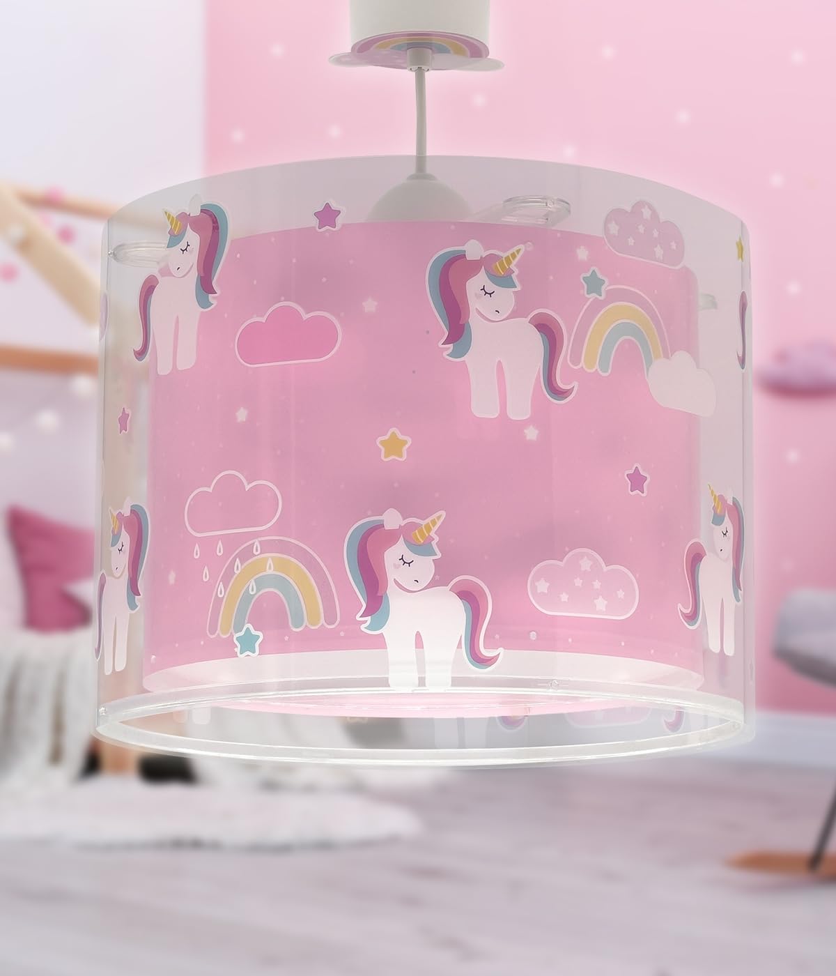 Dalber Lámpara Techo Colgante Infantil Unicorns Unicornios 41592M E27