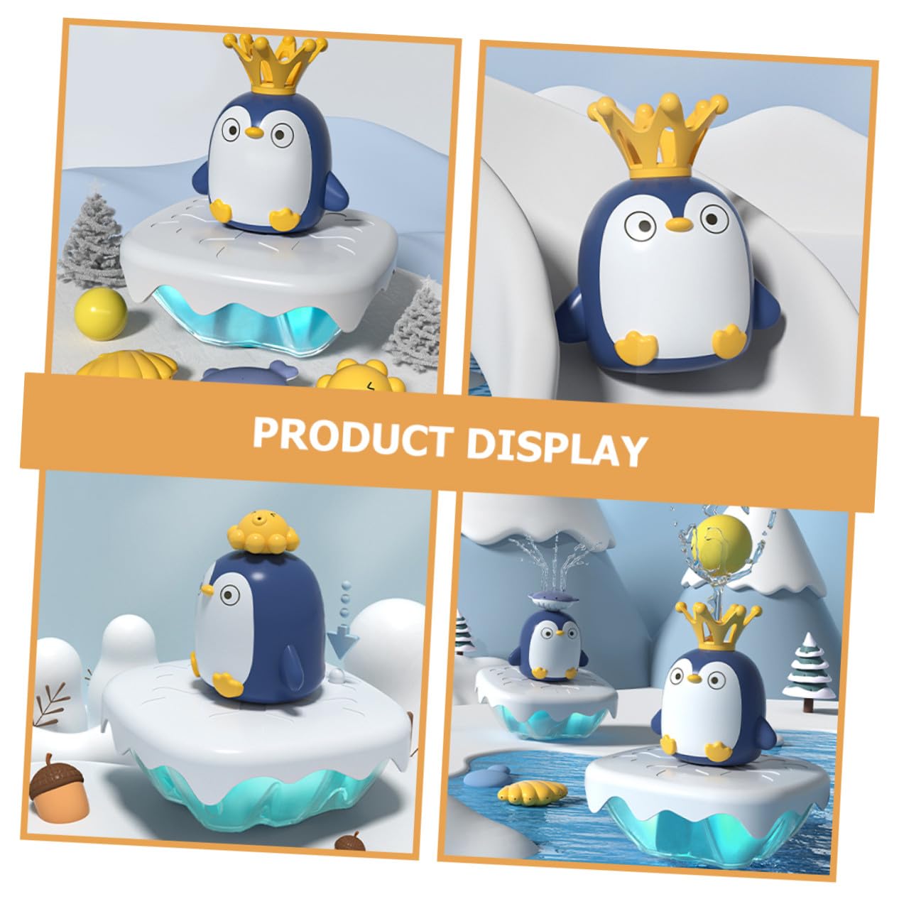 Toyvian Juguete de Baño para Bebés en Forma de Pingüino Aspersor de Agua, Material Abs Suave sin Rebabas, Adecuado para Estimular el Baño de Niños Pequeños