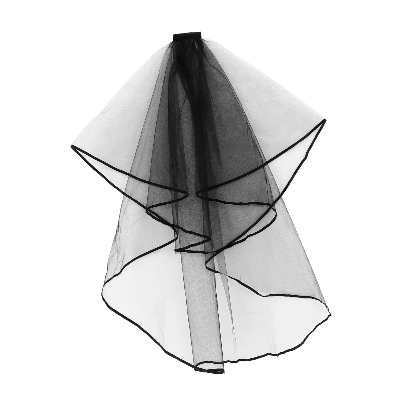 FOMIYES Schwarzer Brautschleier als Hochzeitsaccessoire aus Polyester mit Kamm Elegant und Stilvoll für Hochzeiten und Brautpartys für Frauen