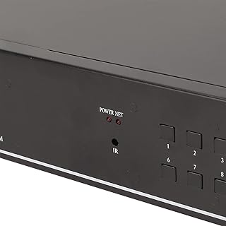 Switch, 8 in 16 Out Video Splitter 4K 30Hz Aluminum Alloy EDID Self Adaption Hot Swap DVI VGA EDID HD Extender for PC Laptop 100 to 240V