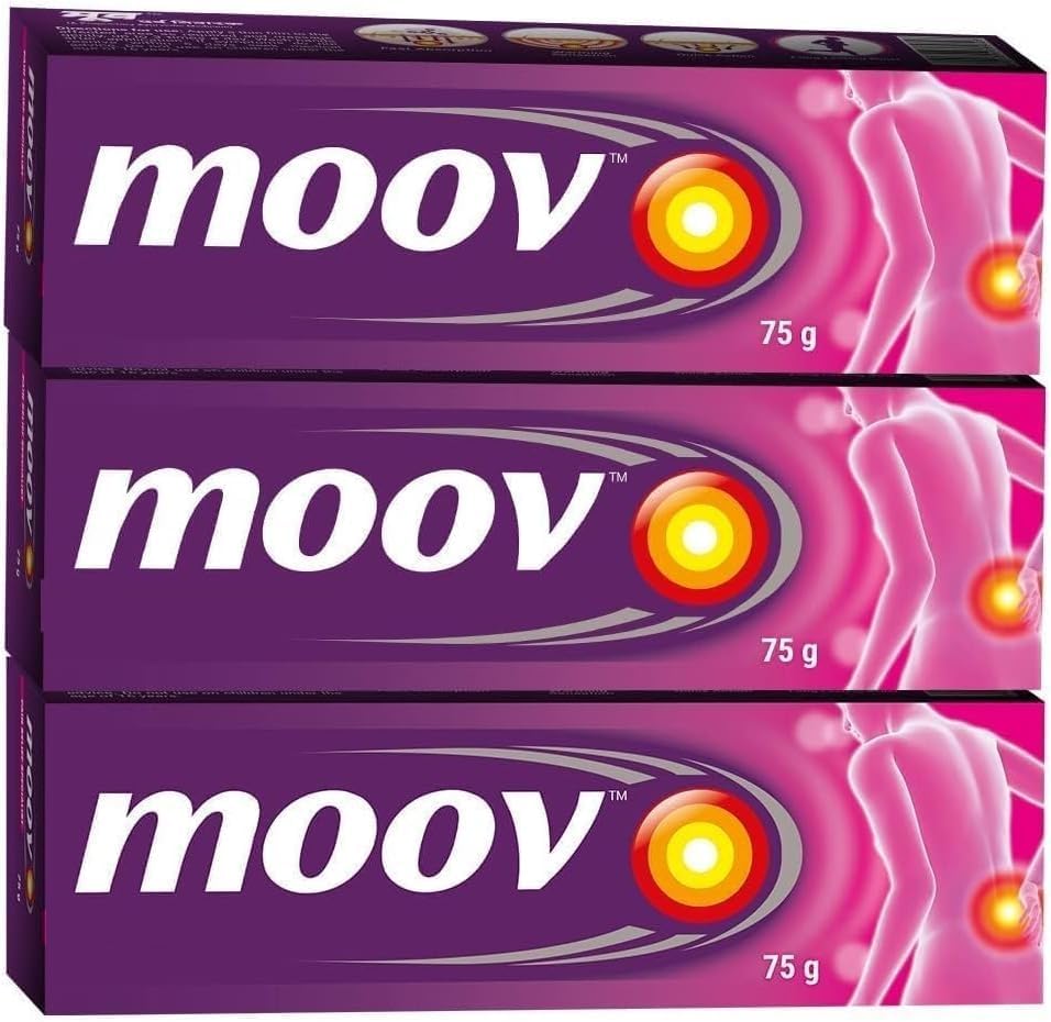 Moo v Fast Quick Cream - 75g Pack of 3 | Suitable for Back, Muscle, Joint, Knee | Suitable for Sports & Gym Related