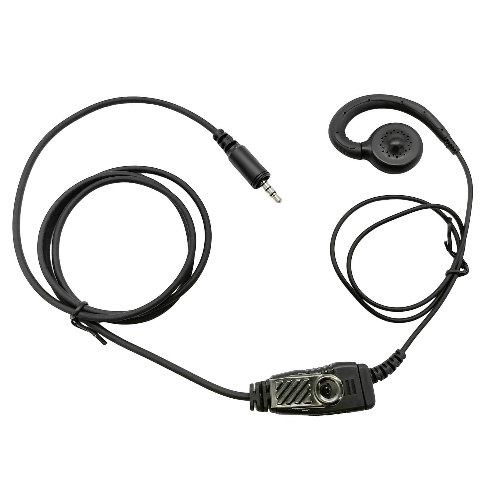 Renastar Walkie Talkie Headset with Mic, Replacement for Kenwood Khs-34 C-Ring Earpiece, Two Way Earphones Compatible with ProTalk PKT-23 Portable Radio