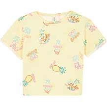 DeFacto K z  ocuk K z  ocuk Regular Fit Ananas Desenli K sa Kollu Ti rt