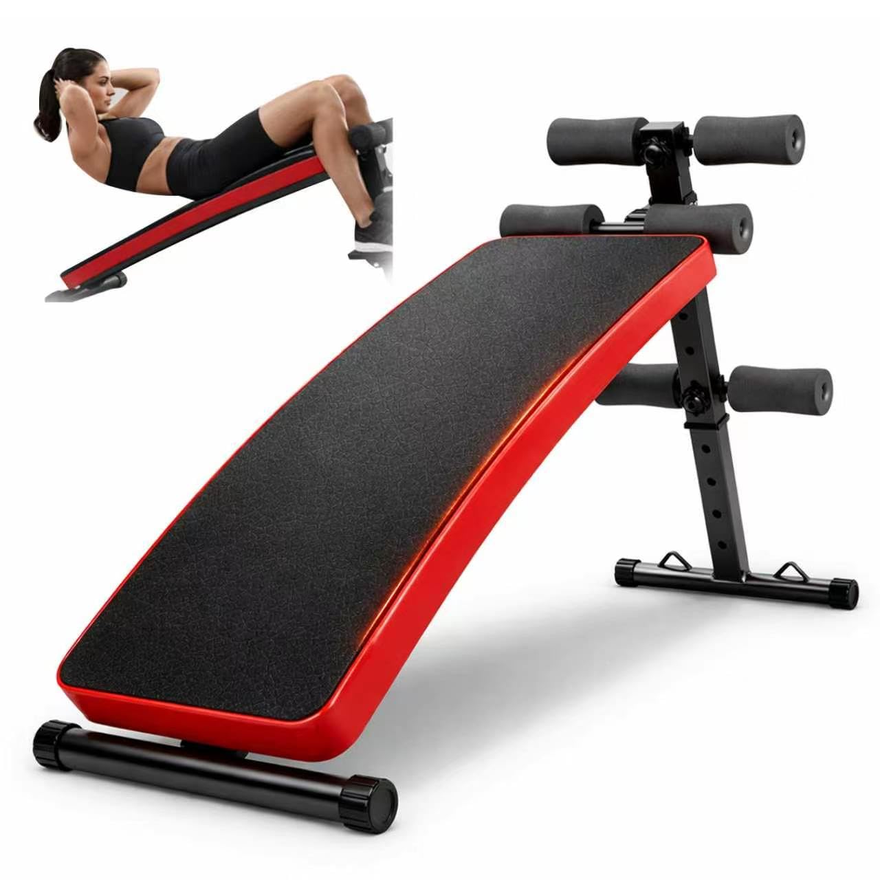 Sit Up Exercise Equipment Sit Up Bench Adjustable Weight Bench Foldable Decline Ab Board 440LB Weight Capacity Heavy Duty Steel for Home Gym Core Workout Strength Training