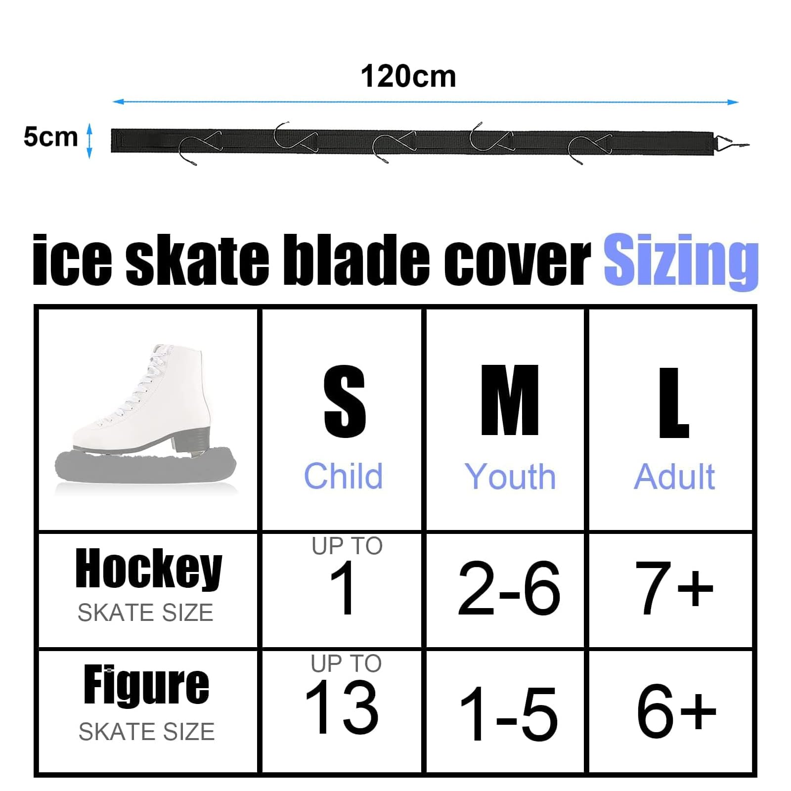 Qchengsan Ice Skate Blade Cover Plus Hockey Drying Rack,Ice Skate Blade Covers,Ice Skate Soakers,Hockey Equipment Gear Drying Rack