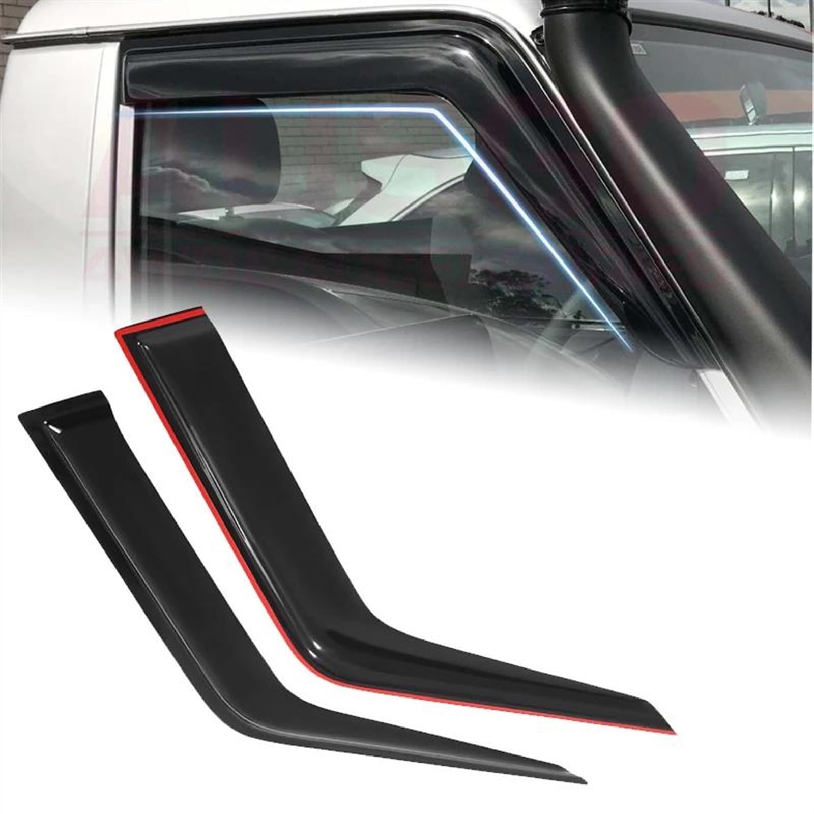 WUURAA Déflecteurs De Vitre Voiture 4 Pièces - Compatibles Toyota Land Cruiser LC100 J100 1998-2007 - Visoires Anti-Pluie Et Ventilation Parfaite