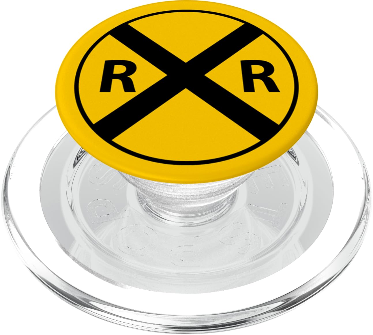 Railroad Crossing Traffic Sign Train PopSockets PopGrip for MagSafe