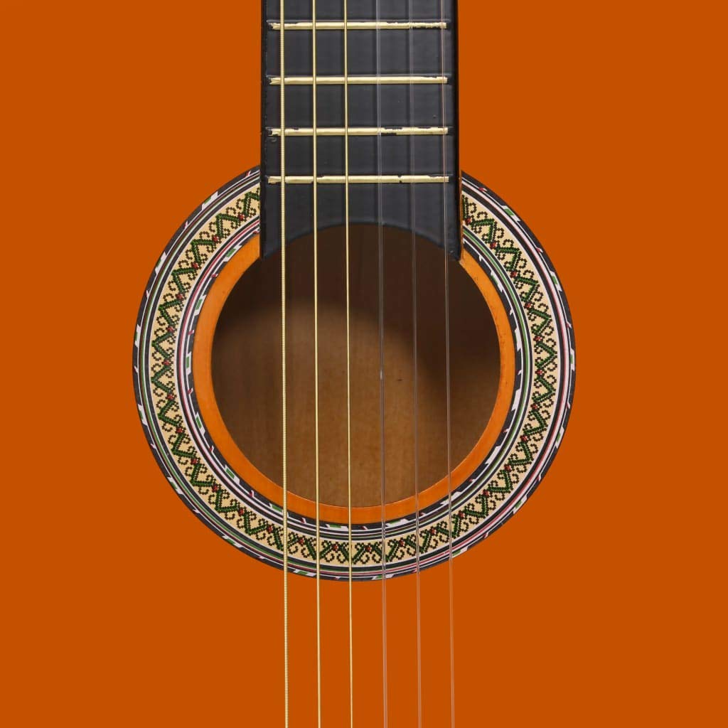 Klassikgitarre für Anfänger mit Tasche 4/4 39 Zoll akustische Konzertgitarre für Kinder Erwachsene Lernset mit Zubehör, Gurt, Plektrum und Stimmgerät für Hobby und Unterricht