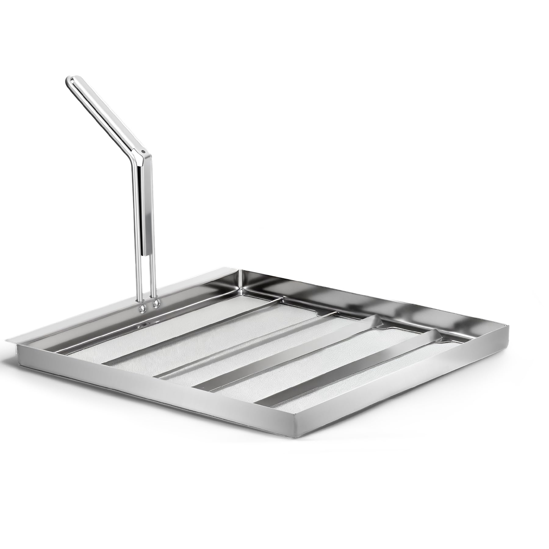 TK45 kommerzieller Fritteusenfilter (gerader Rand), 34,9 x 34,5 cm, 304 Edelstahl, fängt Fett und Schmutz über 550 Mikrometer, verlängert die Lebensdauer des Öls um 40 %, ideal für gewerbliche Küchen