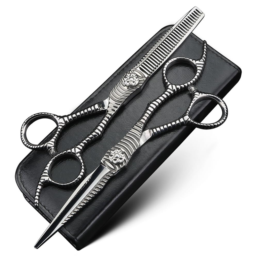 Haarschneideschere, 6-Zoll-CNC-Craft-Fortgeschrittene Haarschere Friseurschere Und Effilierscheren-Set