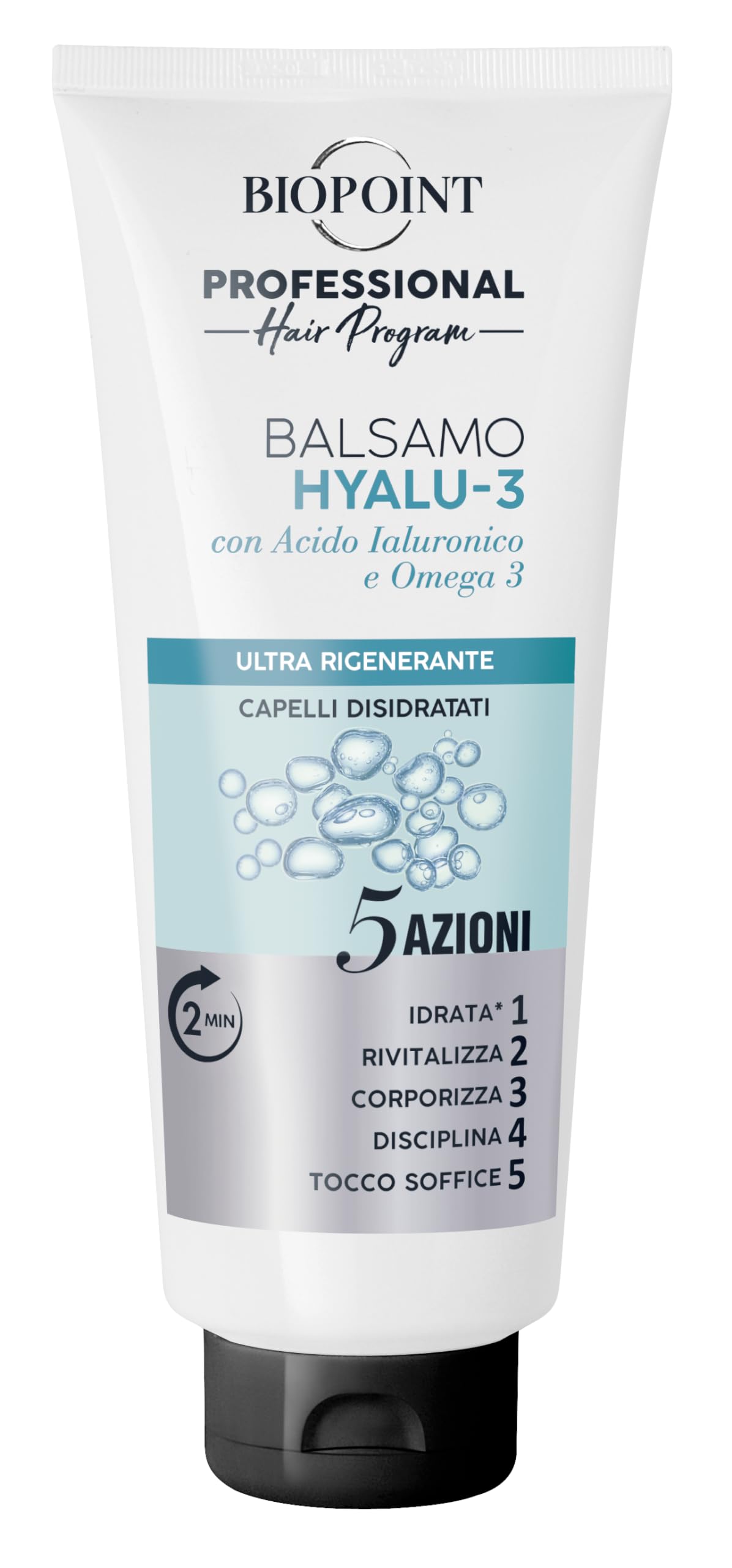 Biopoint Professional Hair Program HYALU-3 Ultra regenerujący zestaw do włosów, zawiera szampon 400 ml + odżywkę 350 ml, zapewnia witalność i dobre samopoczucie suchym, odwodnionym włosom